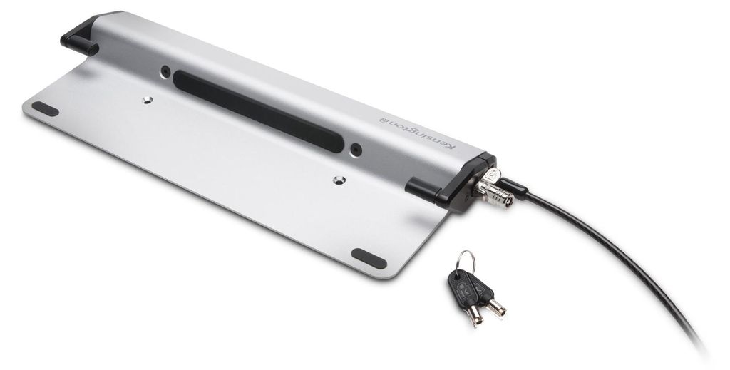 Kensington Laptop Locking Station 2.0 – Notebook-Sicherheitsstation mit MicroSaver 2.0 Schlüsselschloss, Silber, bis 15,6"