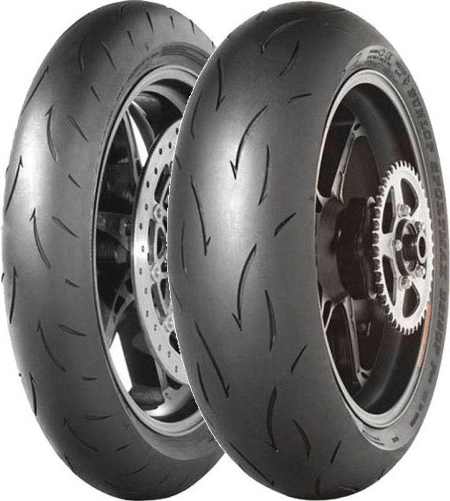 Paar Motorradreifen Dunlop 120/70-17 Gp Racer D212-S + 190/55-17 Gp Racer D212-M