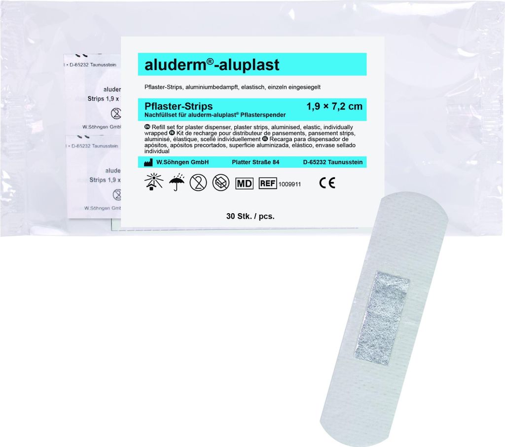 Pflasterspender aluderm-aluplast Nachfüllset 7,2x1,9cm VE=30 Stück