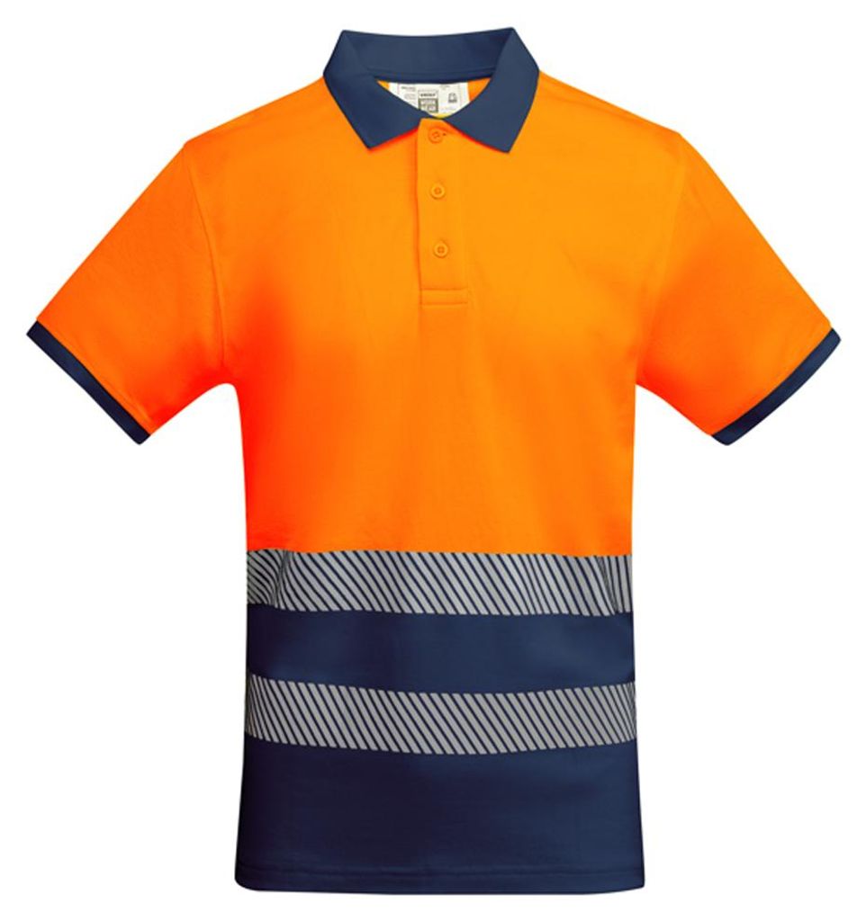 Roly Workwear - "Atrio" Hi-Vis Poloshirt für Herren kurzärmlig LT5892 (M) (Marineblau/Fluoreszierendes Orange)