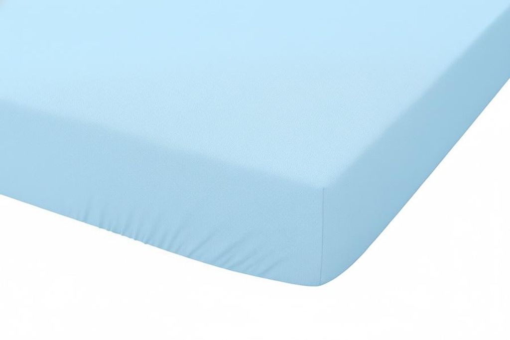 DOLCE SONNO Jersey Premium Baumwoll-Spannbettlaken 60x120 cm – Blau – Weiches & Elastisches Babybettlaken