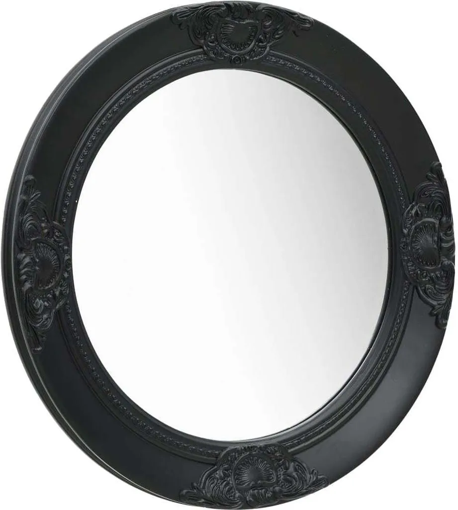 Specchio Nero Barocco 50x50 cm - Arredo Elegante Camera e Bagno