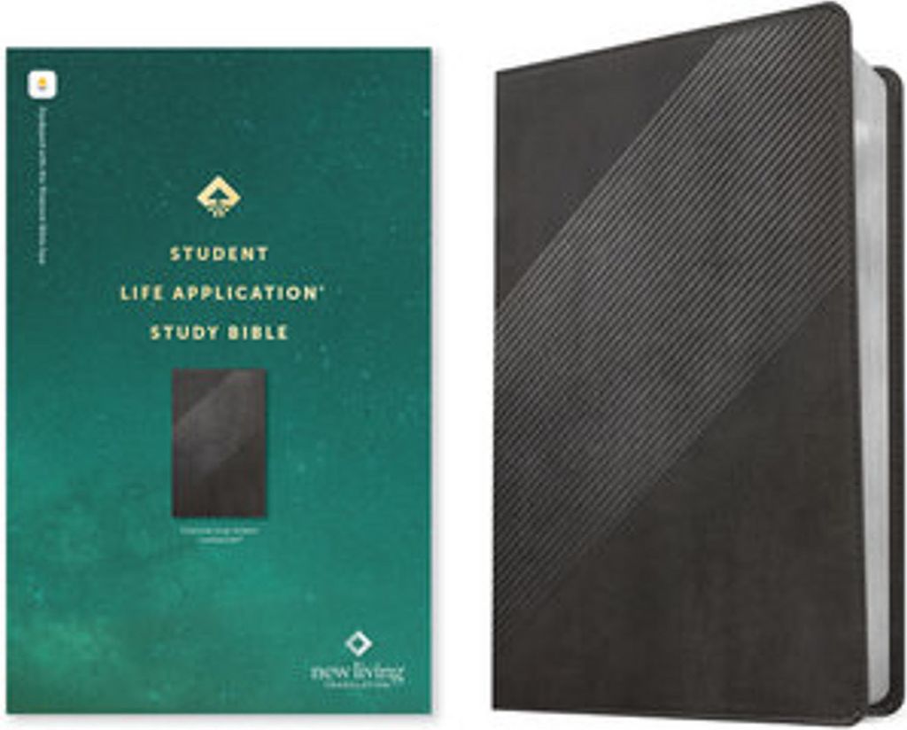 NLT Student Life Application Study Bible, Filament Enabled (Leatherlike, Charcoal Gray Striped, Red Letter)