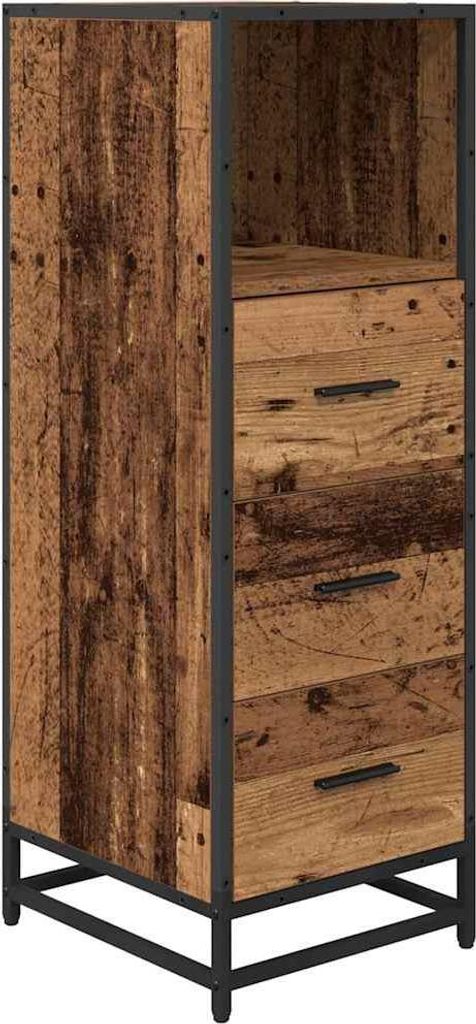vidaXL Badezimmermöbel-Set Altholz 35 x 37,5 x 100 cm Holzwerkstoff