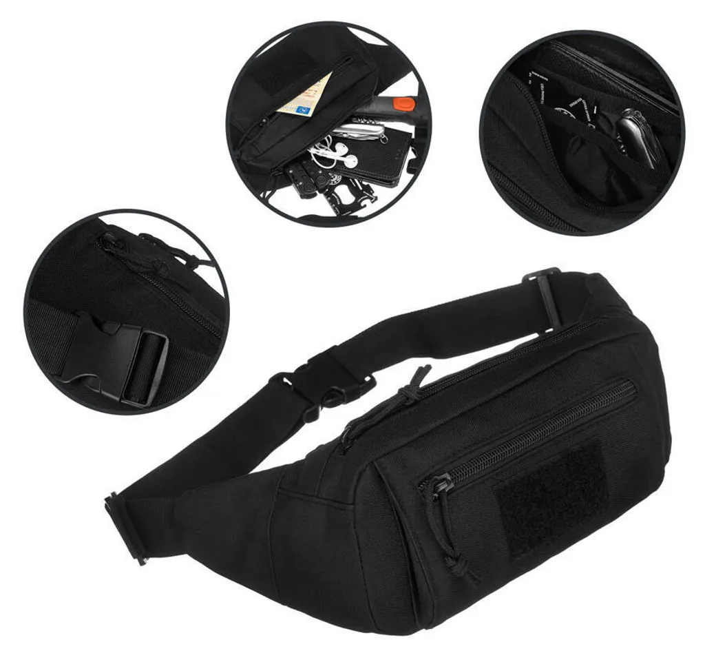 Petit sac de hanche léger en polyester - Sacoche compacte multi-usages - 2
