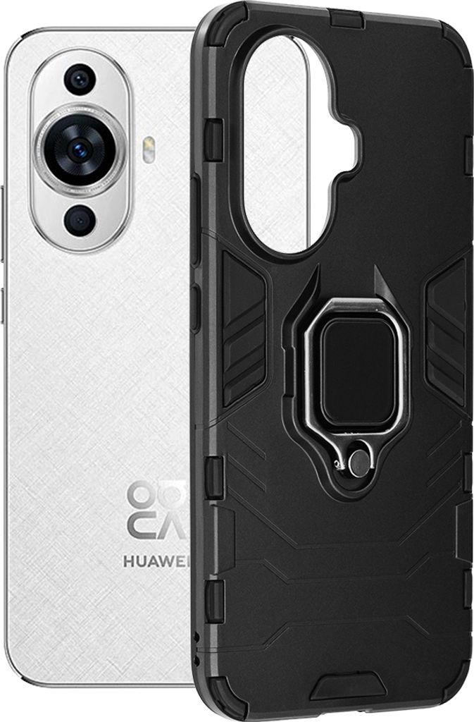 Techsuit Shield Silicone Back Cover Hülle für Huawei nova 12s - Schwarz