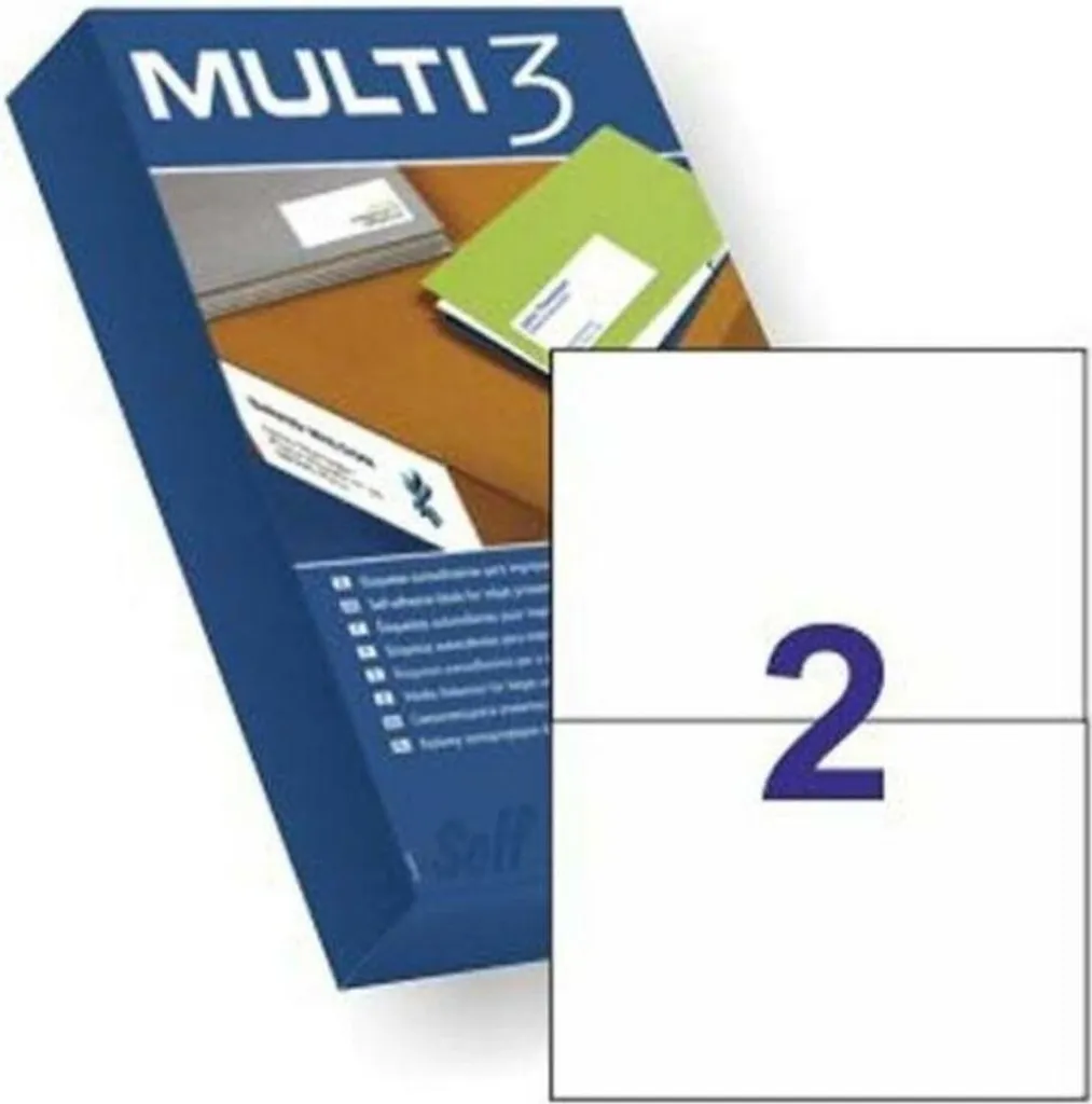 Apli Multi3 10532 Étiquettes Multi-usages - Papier Blanc Haute Adhérence
