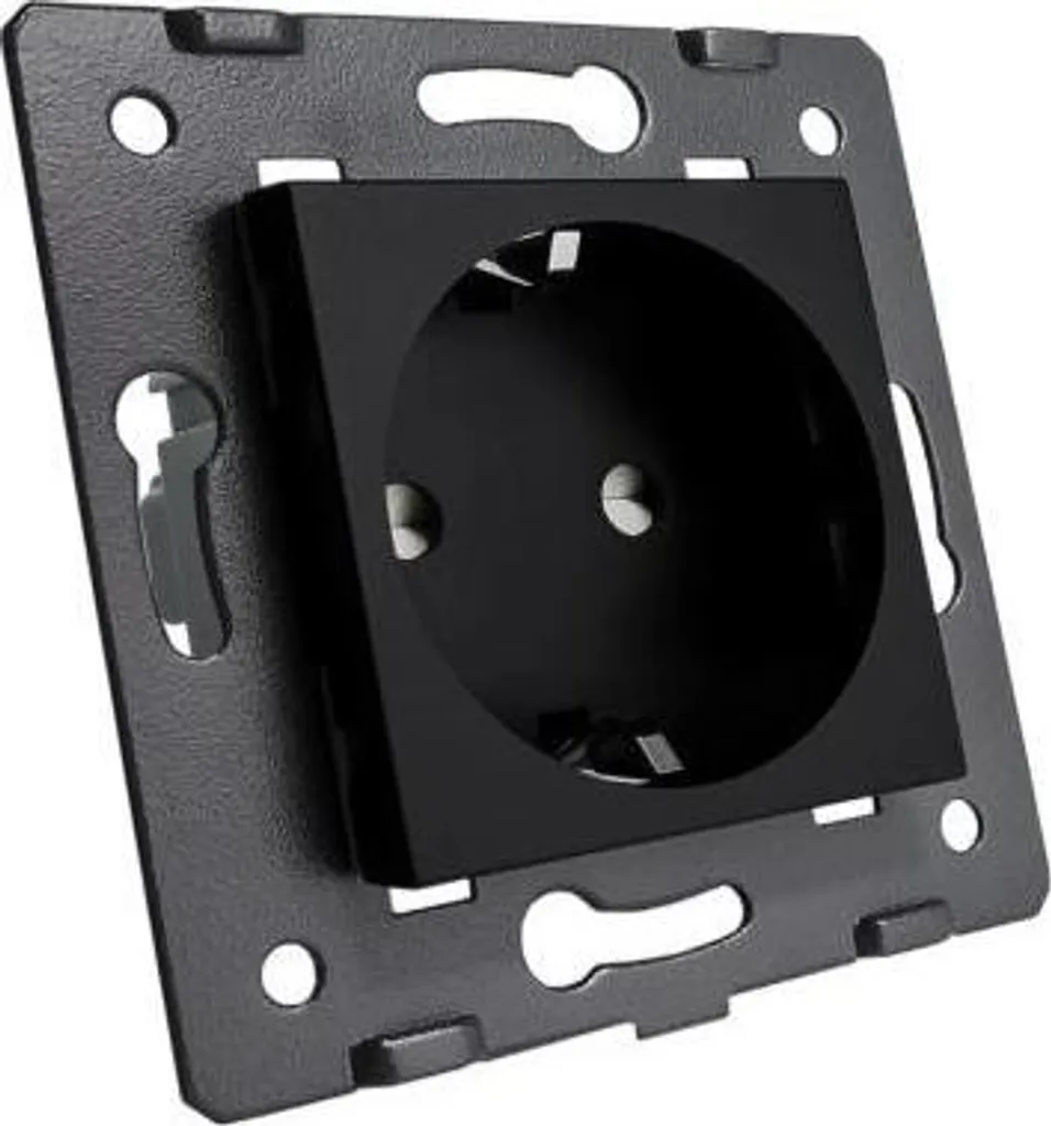 Prise de Courant Noire LIVOLO - Module de Prise Électrique Encastrable