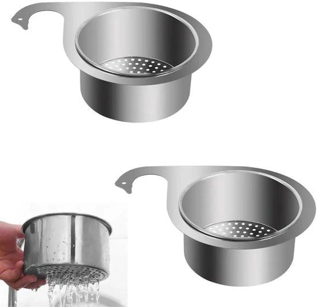 Panier égouttoir évier multifonction en acier pour déchets cuisine