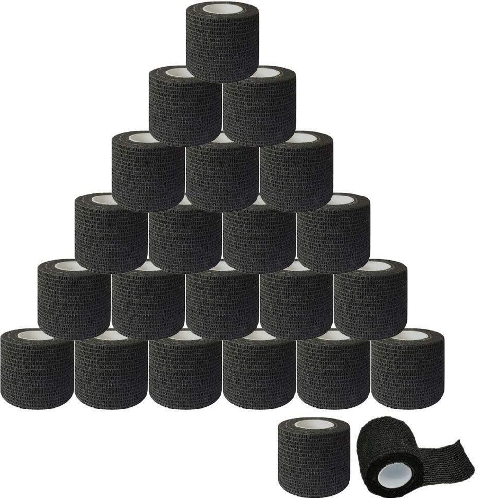 24 Stück Tattoo Griff Abdeckung Wrap, Unihuby Tattoo Grip Tattoo Tape 2"x 5 Yards Einweg kohäsive Tattoo Griff Bandage Elastische Bandage Griff B...