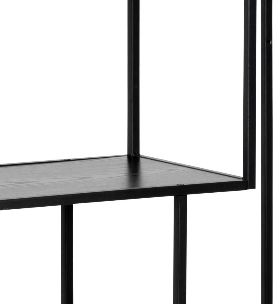 Sea bibliothèque 3 tablettes noir - Étagère de rangement moderne - 6