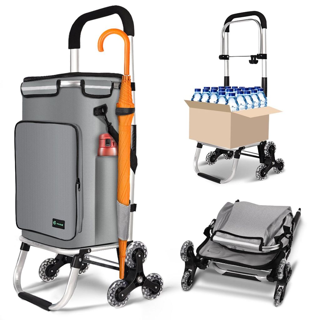 VOUNOT® Hliníkový nákupní vozík pro jízdu po schodech, Obrázek produktu 