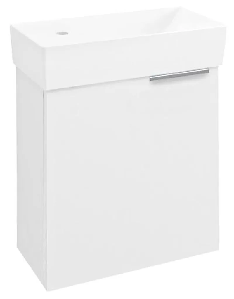 Meuble Lave-mains Suspendu Sapho Latus Blanc pour Petite Salle de Bain