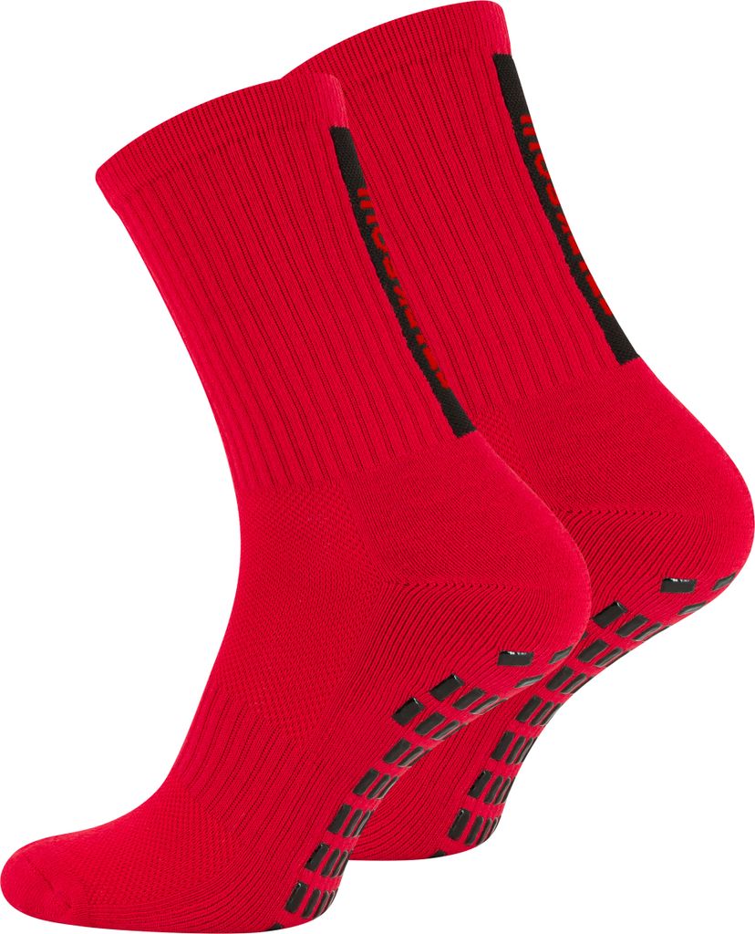 Stark Soul Rutschfeste Sportsocken für Fußball & Sport, Anti-Rutsch Grip-Socken für besseren Halt, Farbe: Rot, Gr: 39-42