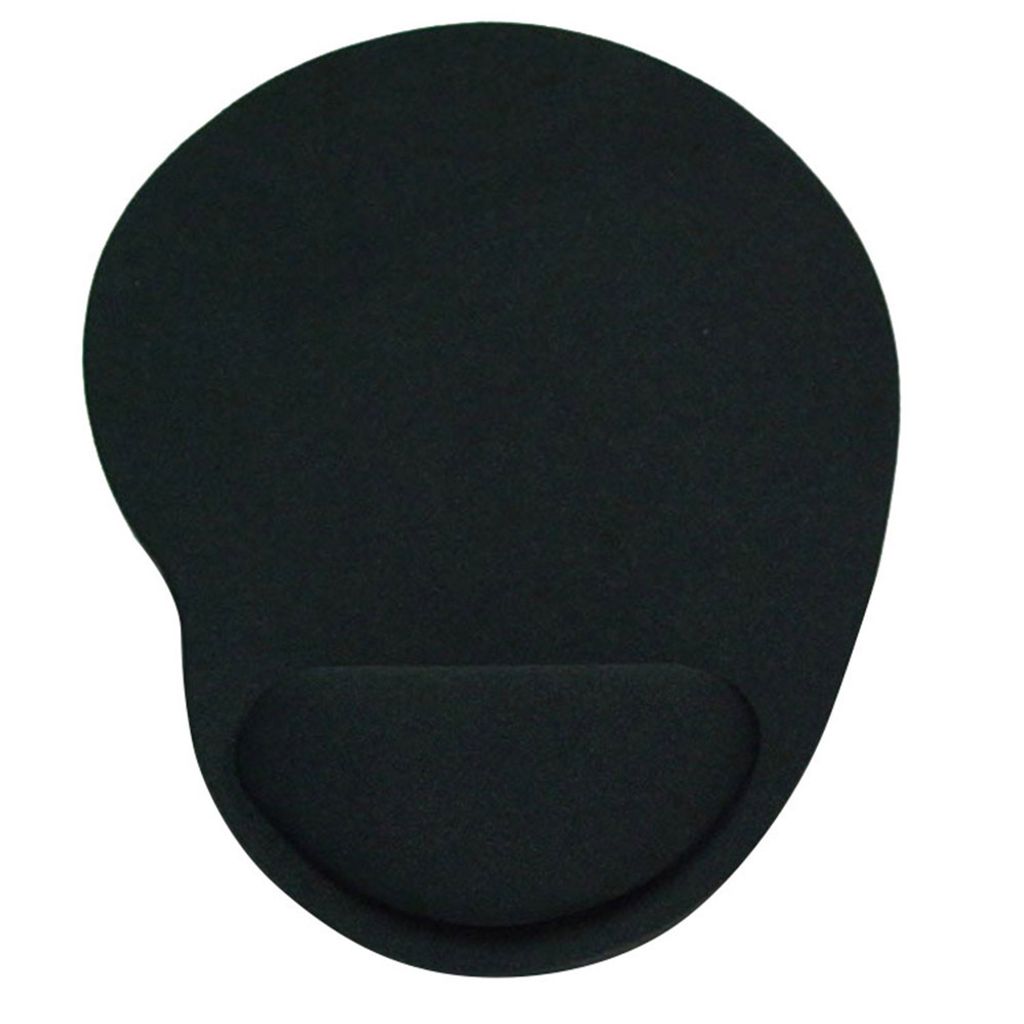 Home Office Anti-Schlupf-Komfort Solid Color Game Mouse Pad Matte mit Handgelenksunterstützung-Schwarz