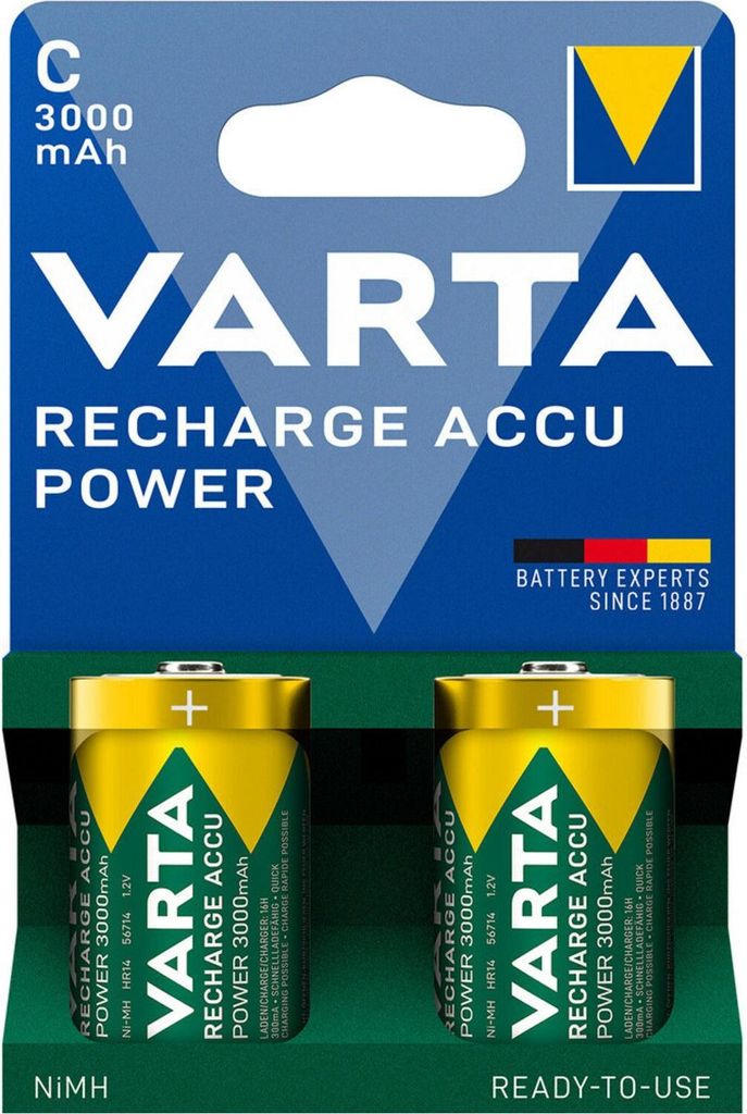 VARTA Akku Recharge Power Nickel-Hyd C HR14 1,2 V 3000 mAh Obrázek produktu 