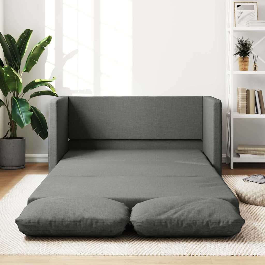 vidaXL Bodensofa mit Schlaffunktion Dunkelgrau 112x174x55 Produktbild 8