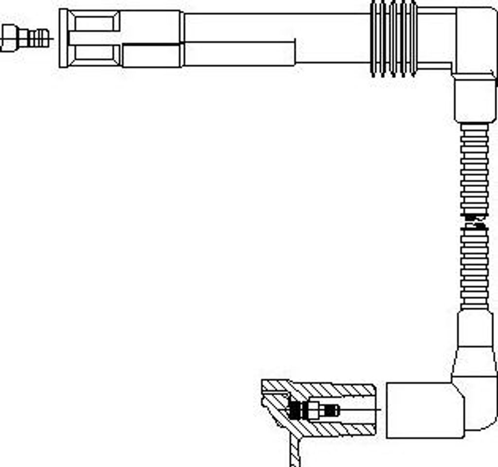 BREMI 196/44 Zündkabel OE 078905532B kompatibel mit A4 8D, A4 8E, A4 8H, Passat 3B, Superb, A6 4B, A6 4A