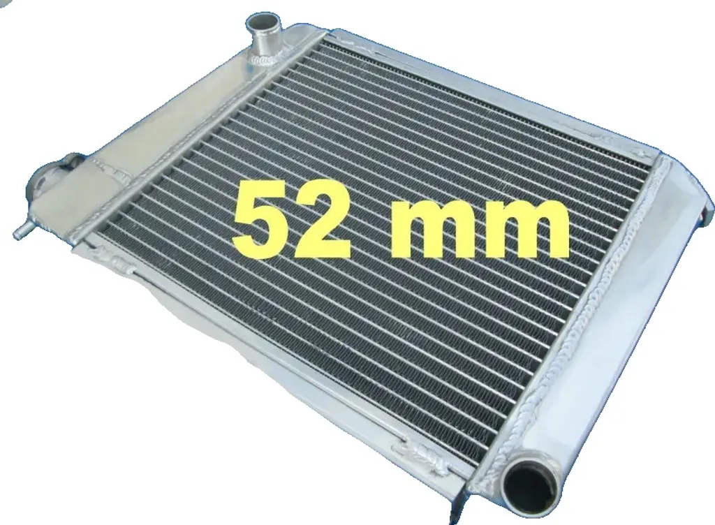 Radiateur de course en alliage 50mm à 2 noyaux haute performance