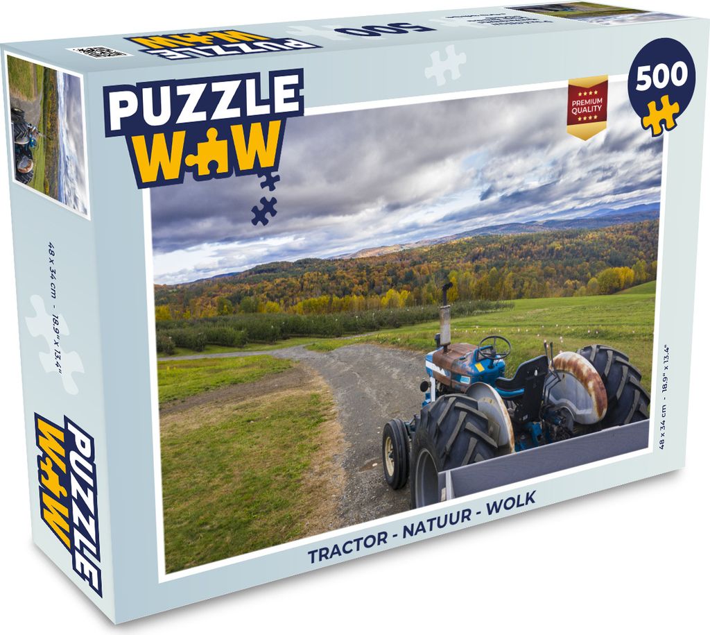 MuchoWow Puzzle 500 Teile Traktor - Natur - Wolke - 500 Teile - Kinder - Selberbauen - Puzzlespiele