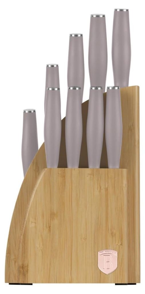 BERLINGERHAUS Messerset mit Stnder BAMBUS 10-tlg. Taupe Produktbild 