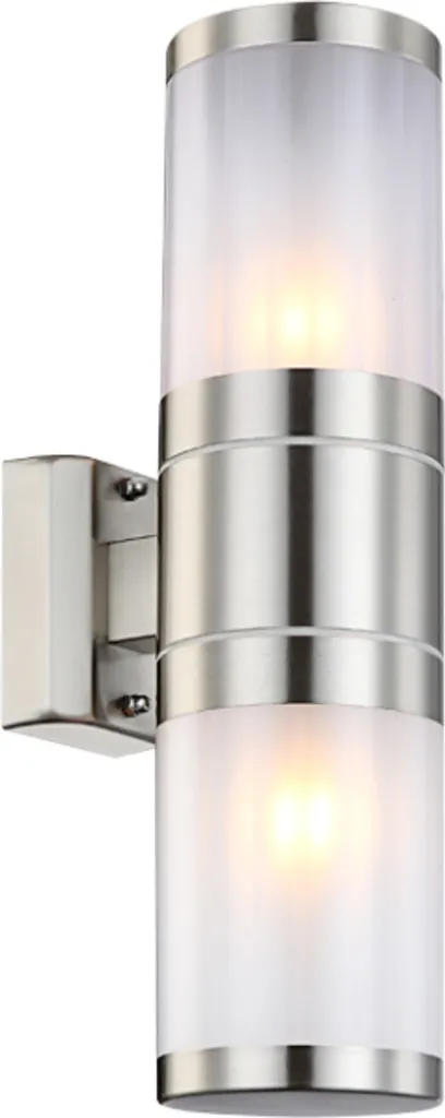 Borne Lumineuse de Jardin XELOO Argentée en Inox GLOBO Lighting 37cm