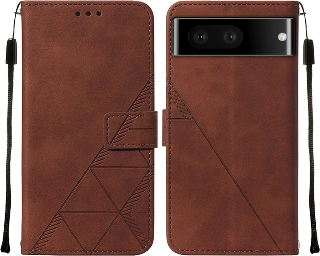 Custodia Flip Pixel 7 Pro | Design Portafoglio Marrone Antiurto - 1