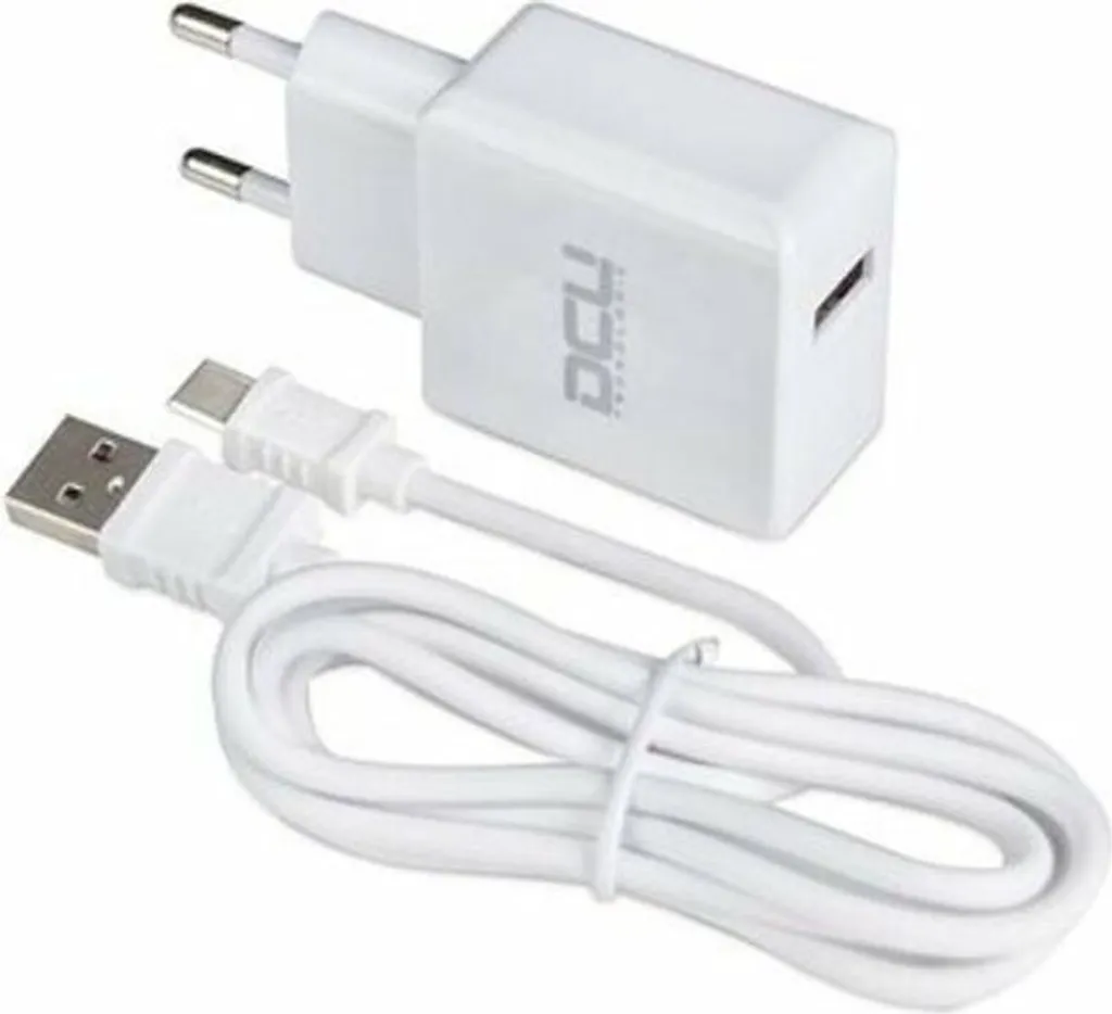 Chargeur USB-C DCU 66826 Blanc : fini les pannes de batterie avec 1m
