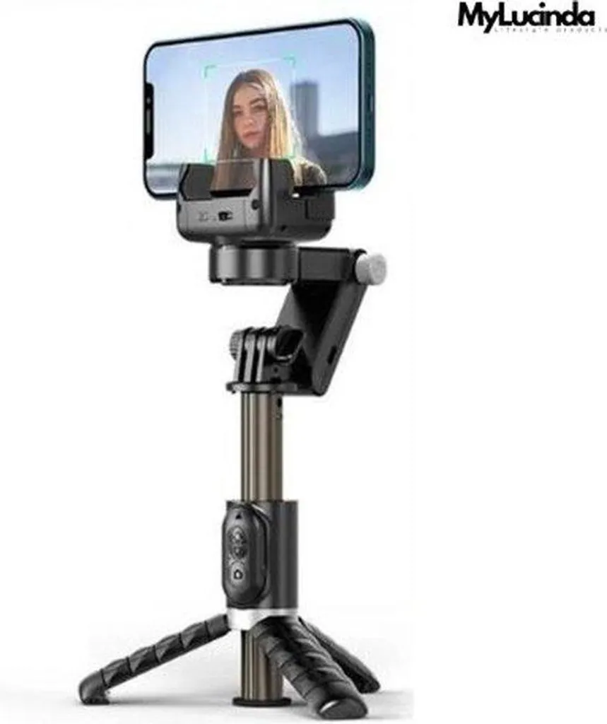 Kit Stabilisateur Smartphone Rotateur 360° Noir avec Retardateur Photo