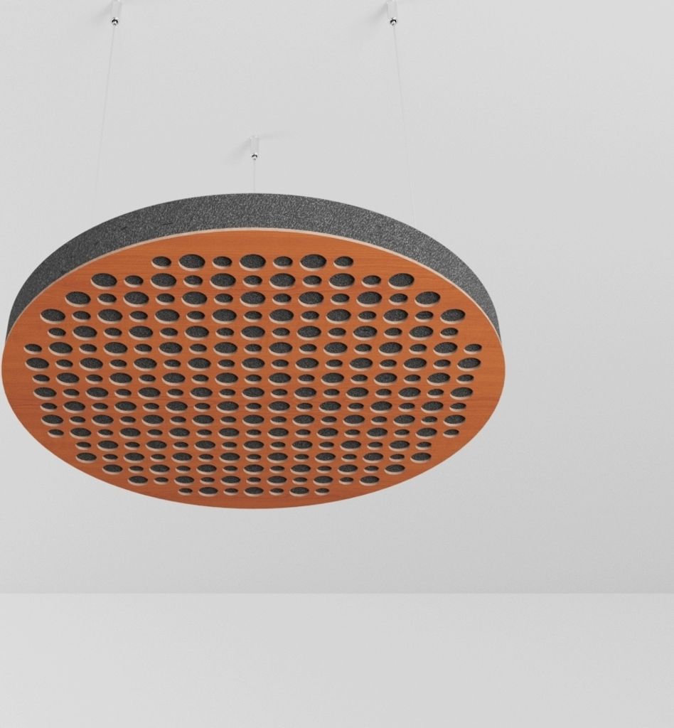 2-Stück Akustik Deckenpaneele «CIRCLES-C» mit Montageset | Absorption - Diffusion - Reflexion - Schalldämmung - Isolierung | Acoustic Cloud Pan...