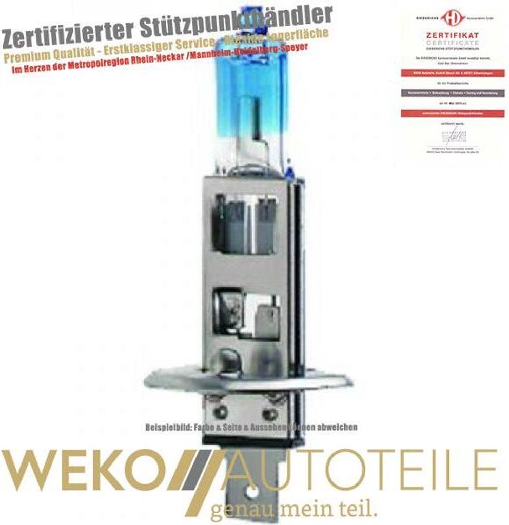 DIEDERICHS LID10216 Glühlampe Hauptscheinwerfer für VW