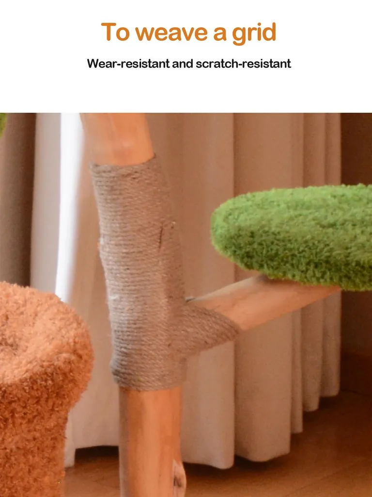 Katzenvilla Arbre à Chat en Bois 3 Niveaux Design Épuré pour Intérieur - 10