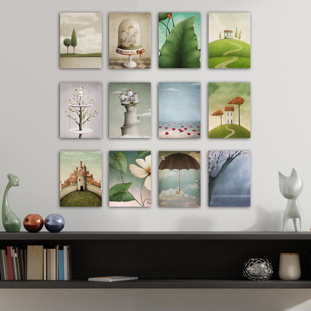 Wallity, 12MDF29YS, Tableaux, Multicolore, MDF, 20 x 15 cm Image du produit 