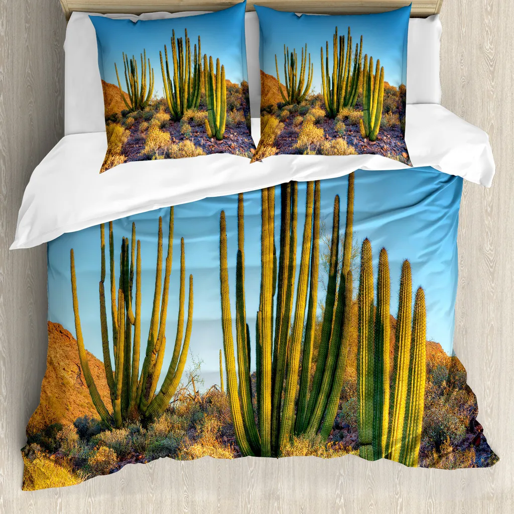 Offerta Set Copripiumino ABAKUHAUS Cactus Matrimoniale 3 Pezzi