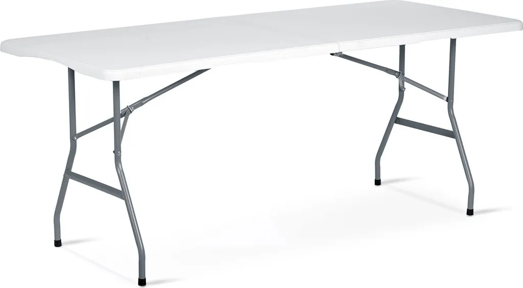 Grande table de buffet pliante 180cm blanche - Table d'appoint jardin - 2