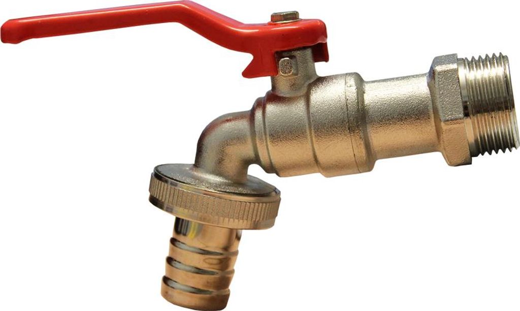 Kugelauslaufhahn Auslaufhahn Absperrhahn Wasserhahn Auslaufventil Rot 1/2"