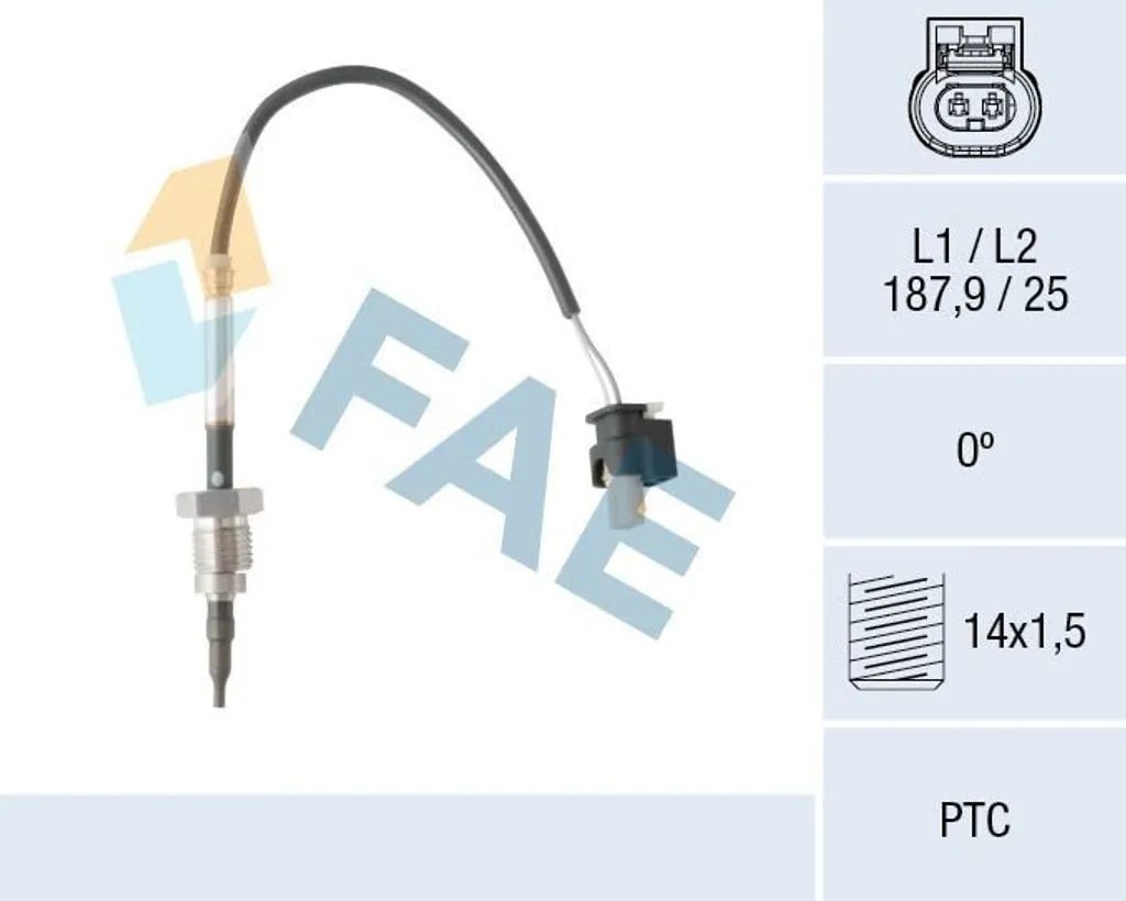 Sonde de température échappement M14x1,5 FAE 68052 Mercedes W169