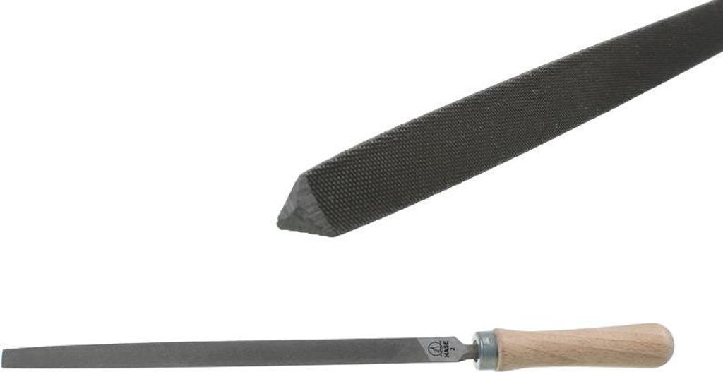 NAJDER, Dreikantfeile 250mm Hieb 2 (Mittel), HASE-Schnellarbeitsstahl HSS, Metallfeile, Halbschlicht, Entgraten, Innenwinkel, Universal