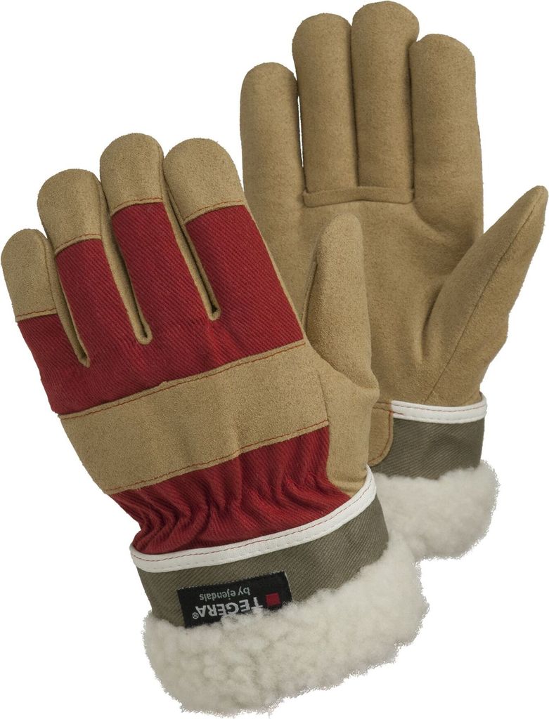 Handschuh aus Synthetikleder TEGERA 90098 | 12 Paar beige, Cat.I, Gr. 4