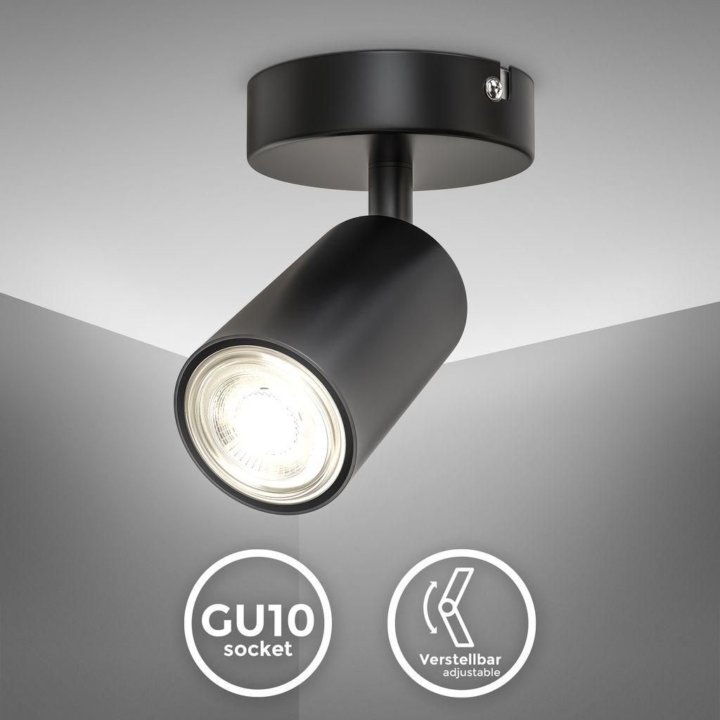 LED bodové svetlo otočné retro čierne GU10 stropné Obrázok produktu 