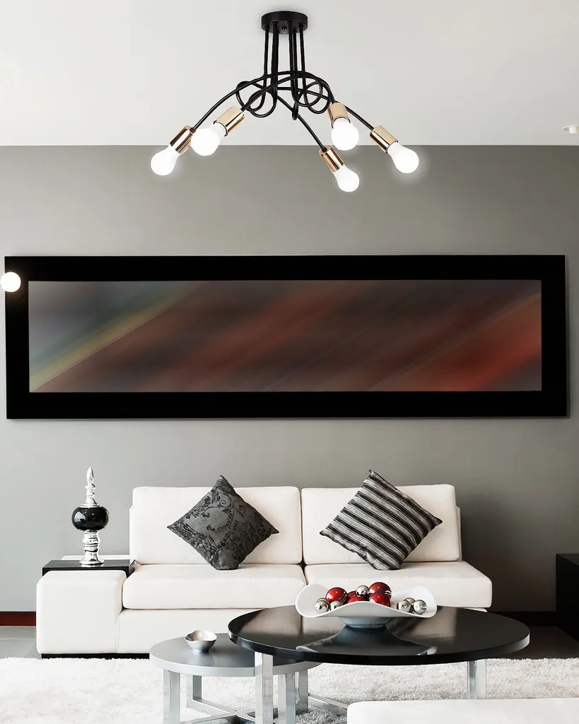 Lampada de Soffitto tooLight App518-5C Paradise Black Gold - 4