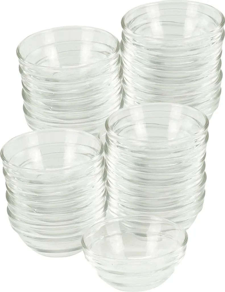 Set 24 Mini Ciotole Vetro Ø 7 cm per Ristorazione e Catering