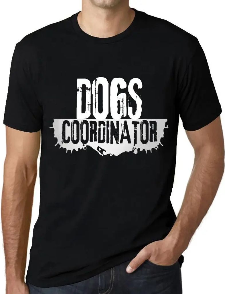 Herren Grafik T-Shirt Hunde-Koordinator – Dogs Coordinator – Öko-Verantwortlich Vintage Jahrgang Kurzarm Lustige Druck Geburtstag Geschenk Mann