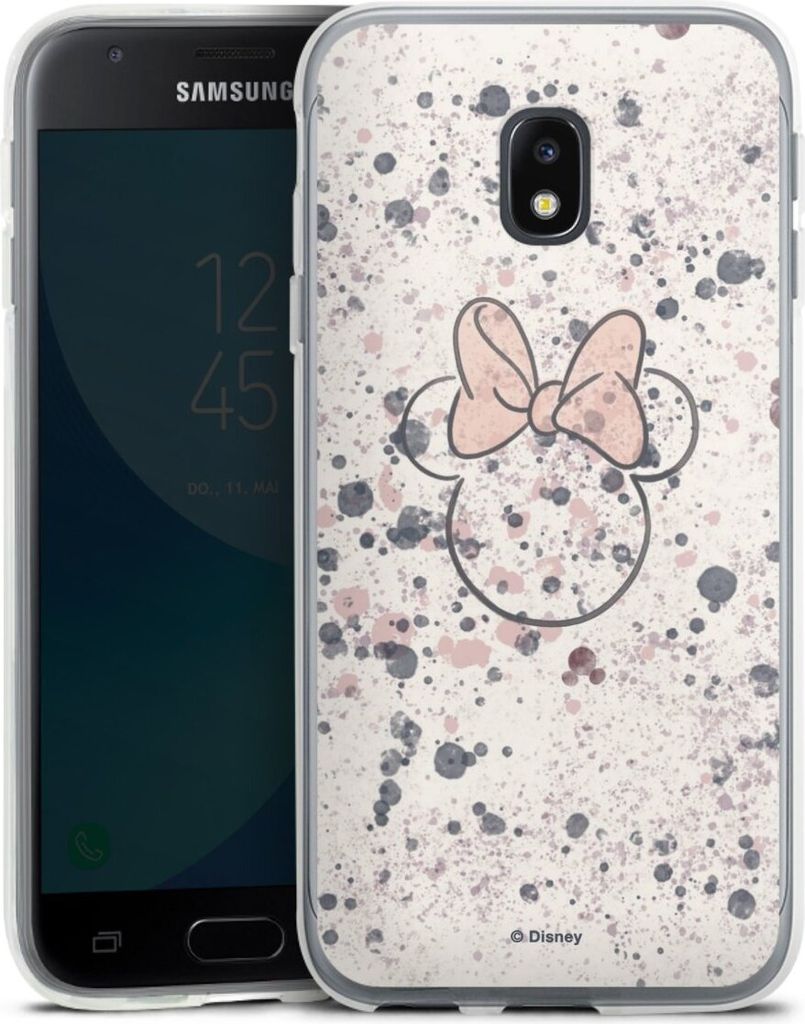 DeinDesign Handyhülle für Samsung Galaxy J3 Duos (2017) Silikon Hülle Case Smartphone Schutzhülle Disney Minnie Mouse Wasserfarbe