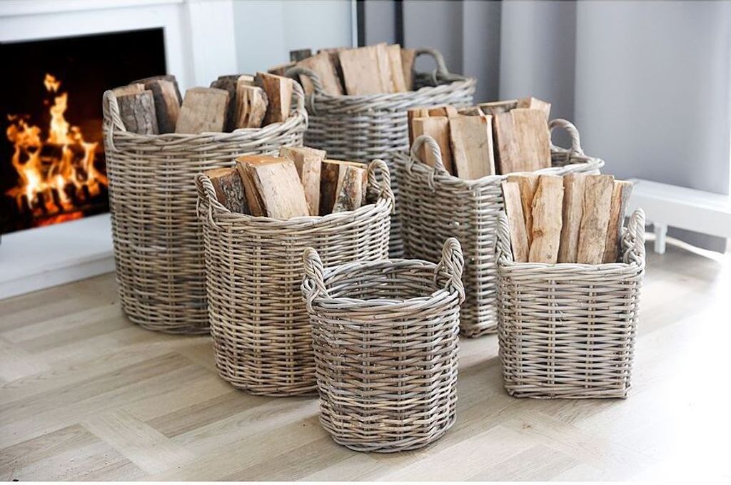 Weidenkörbe Rund Natural-Grey 3er-Set Produktbild 6