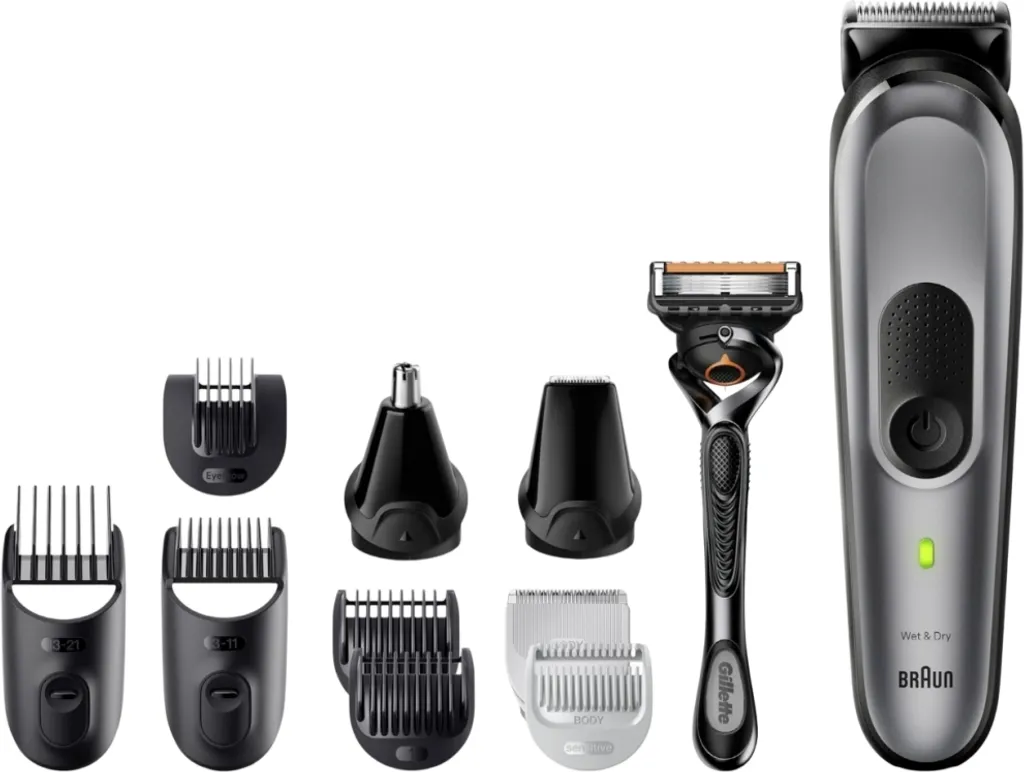 Braun Tondeuse Barbe et Cheveux AIO7440 447337 Kit de Rasage Tout-en-Un