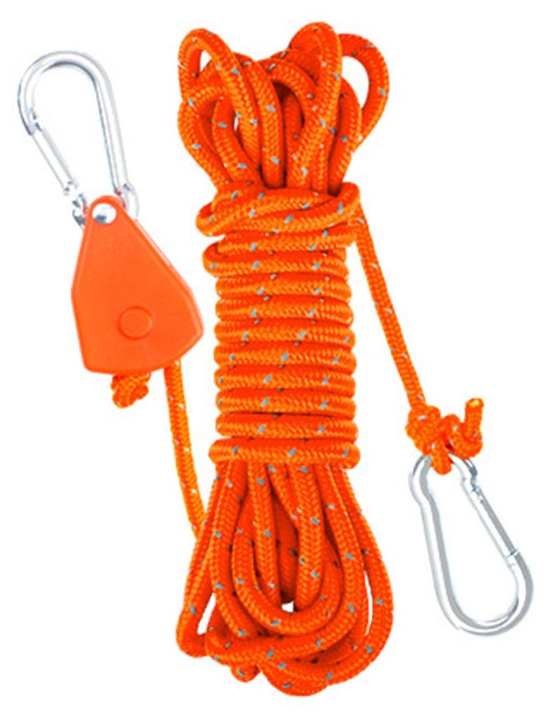 Rollenseilspanner mit 300 cm Seil, robust, für Outdoor-Aktivitäten wie Rucksackreisen, Wandern, Bootfahren und Camping, zum Einstellen und Spanne...