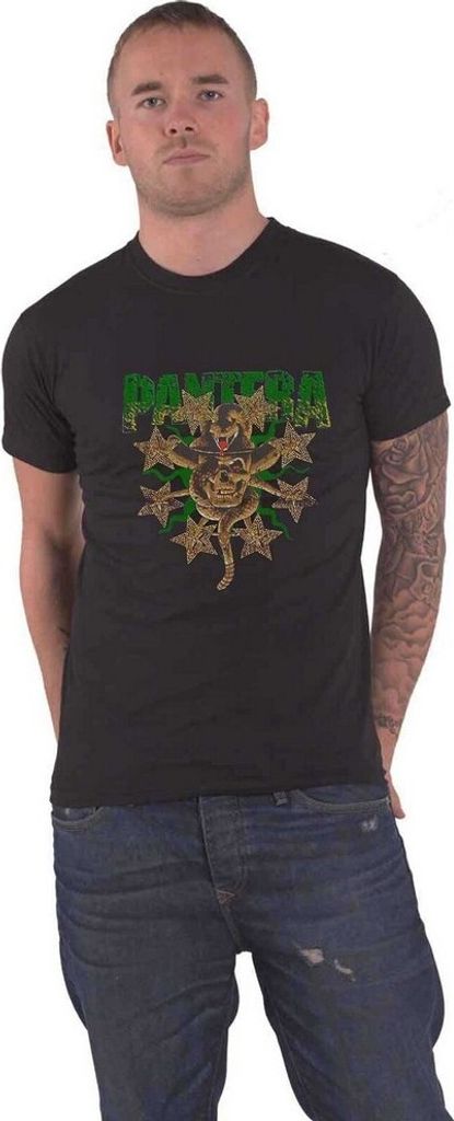 Pantera - T-Shirt für Herren/Damen Uni RO5634 (XXL) (Schwarz)