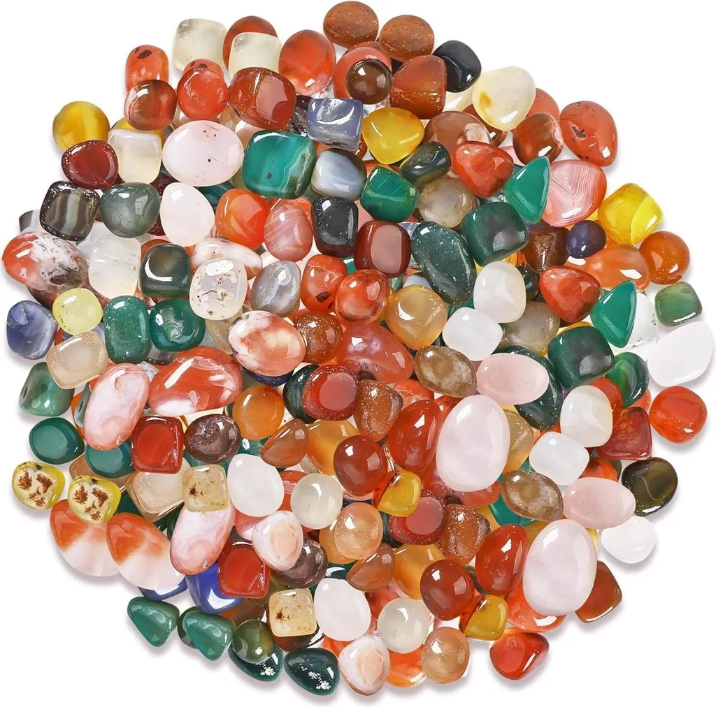 Pierres précieuses multicolores 300g et pierres de tambour 9-16mm