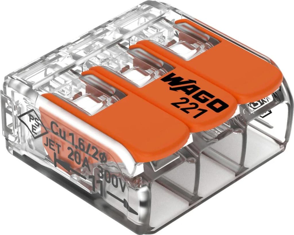 WAGO 221-413 Zacisk przyłączeniowy, 3-komorowy - Zawartość: Zdjęcie produktu 